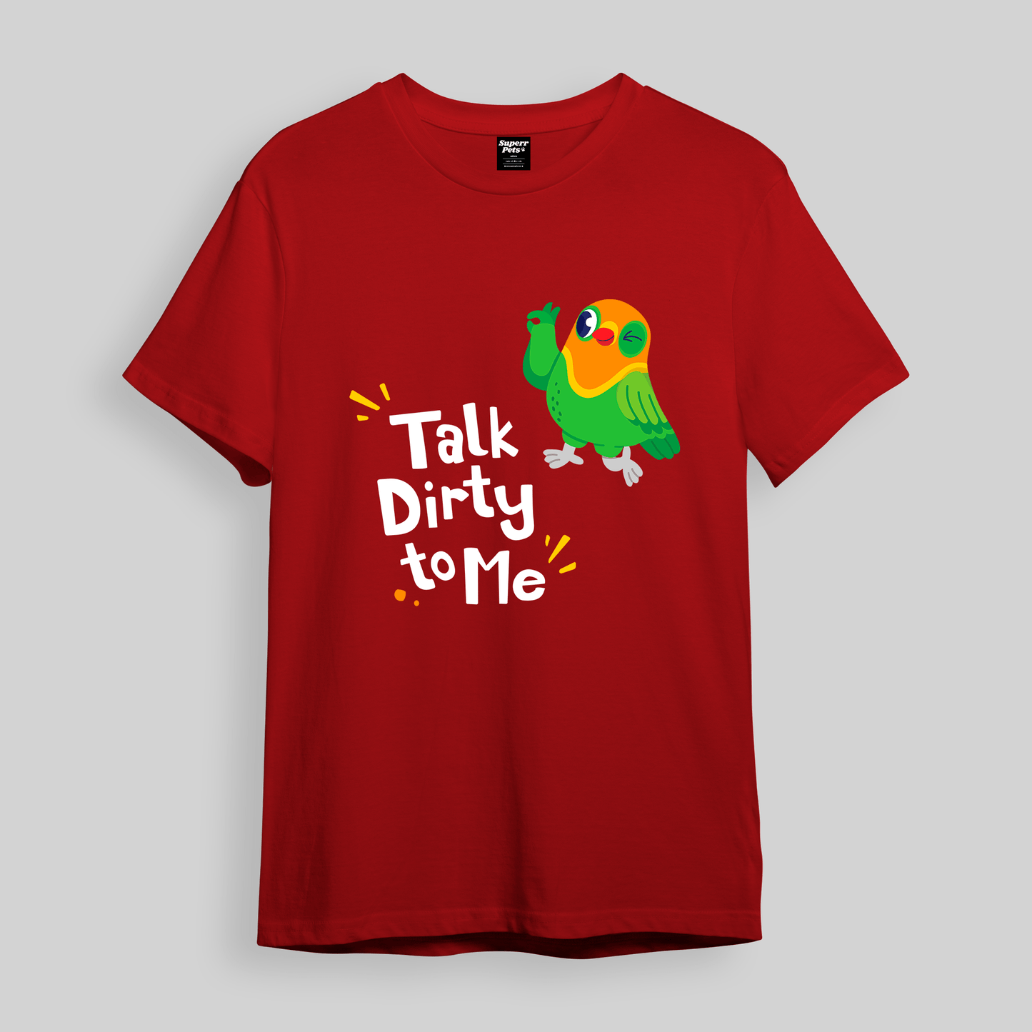 Superr Pets Oversized T-Shirt Oversized T-Shirt / Red / S Talk Dirty To Me | Oversized T-Shirt