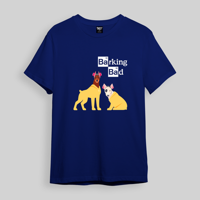 Superr Pets Oversized T-Shirt Oversized T-Shirt / Royal Blue / S Barking Bad | Oversized T-Shirt