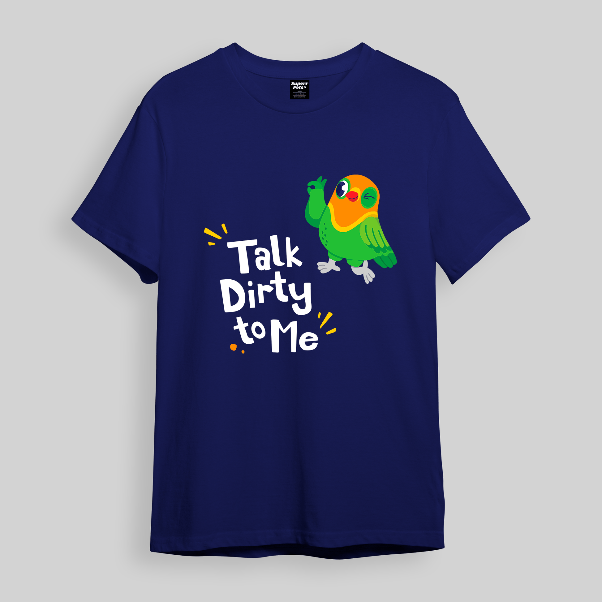 Superr Pets Oversized T-Shirt Oversized T-Shirt / Royal Blue / S Talk Dirty To Me | Oversized T-Shirt