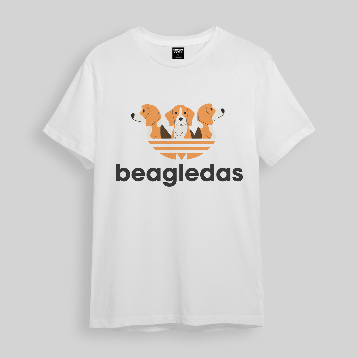 Superr Pets Oversized T-Shirt Oversized T-Shirt / White / S Beagledas | Oversized T-Shirt