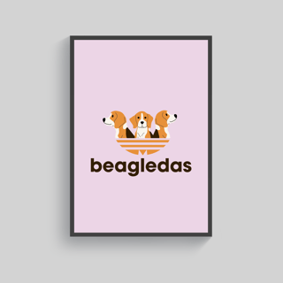 Superr Pets Poster A3 / Framed Beagledas | Wall Poster