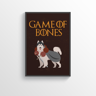 Superr Pets Poster A3 / Framed Game Of Bones | Wall Poster