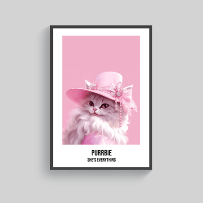 Superr Pets Poster A3 / Framed Purrbie | Wall Poster