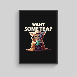 Superr Pets Poster A3 / Framed Want Some Tea | Wall Poster