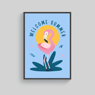 Superr Pets Poster A3 / Framed Welcome Summer | Wall Poster