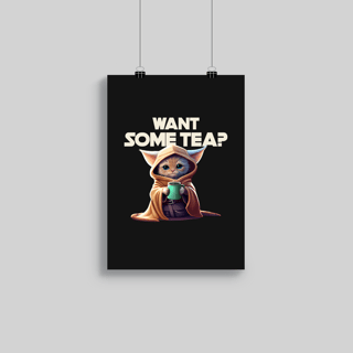 Superr Pets Poster A3 / Rolled Want Some Tea | Wall Poster