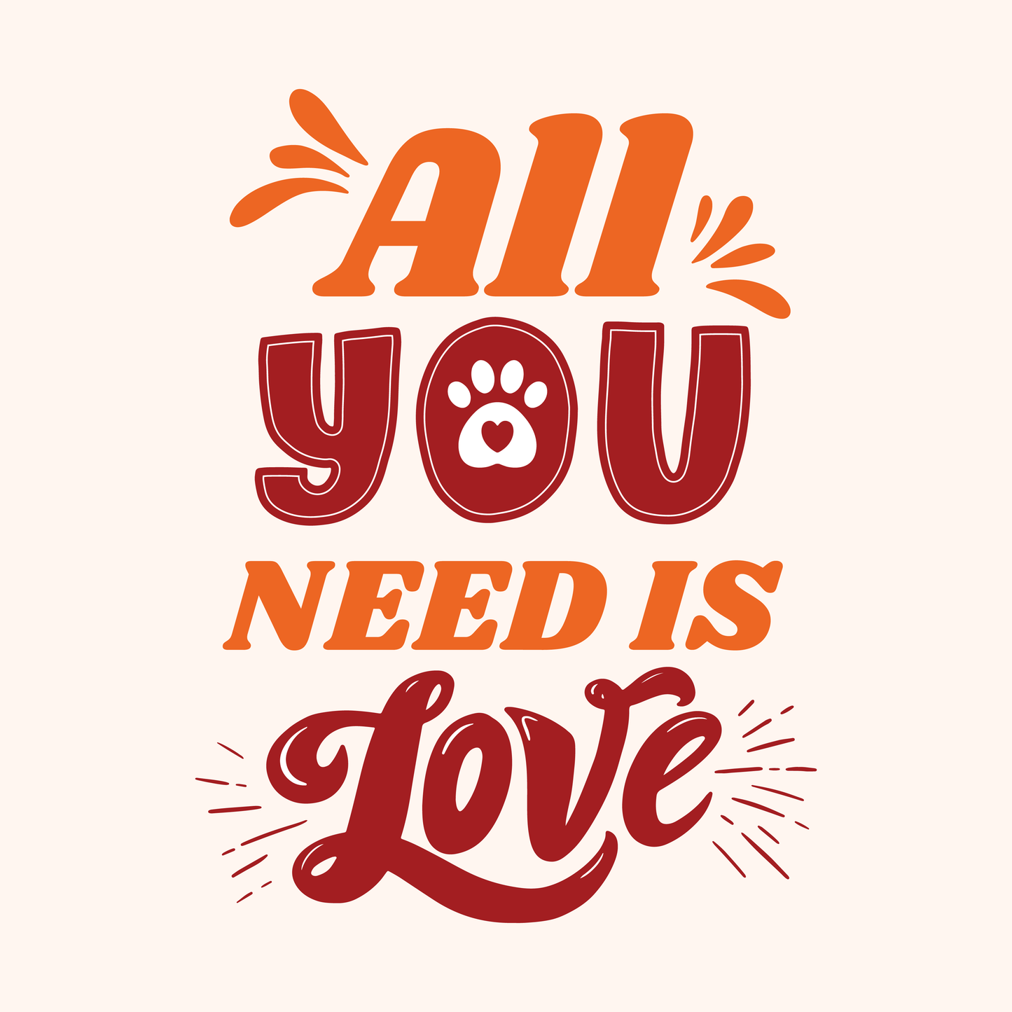 Superr Pets Poster All You Need Is Love | Wall Poster