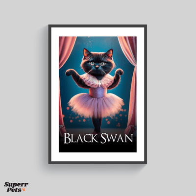 Superr Pets Poster Black Swan | Wall Poster | Superr Real Edition