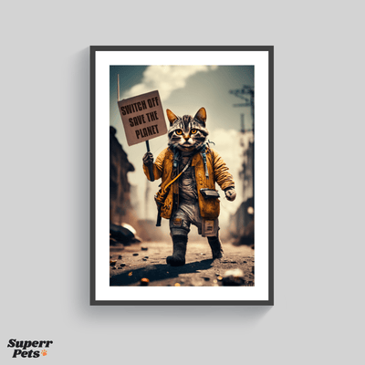 Superr Pets Poster Last Cat Standing | Wall Poster | Superr Real Edition