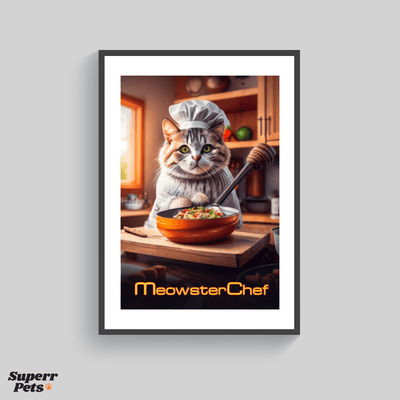 Superr Pets Poster MeowsterChef | Wall Poster | Superr Real Edition