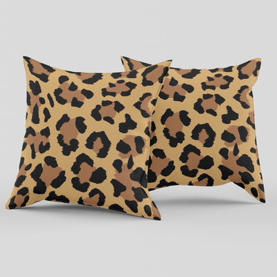 Superr Pets Printed Cushion Cover 16x16 / Set Of 2 Cheetah Print | Printed Cushion Cover