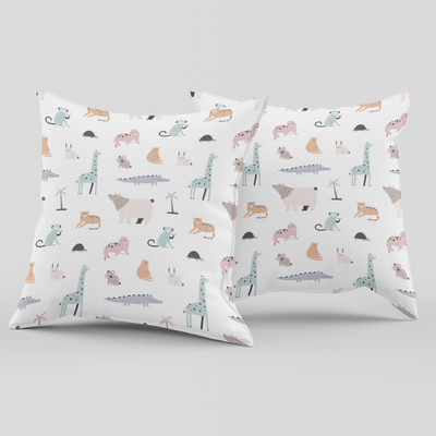 Superr Pets Printed Cushion Cover 16x16 / Set Of 2 Wildlife Wonders | Printed Cushion Cover