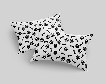 Superr Pets Printed Pillow Cover 18x28 / Set Of 2 Canine Footprints | Printed Pillow Cover