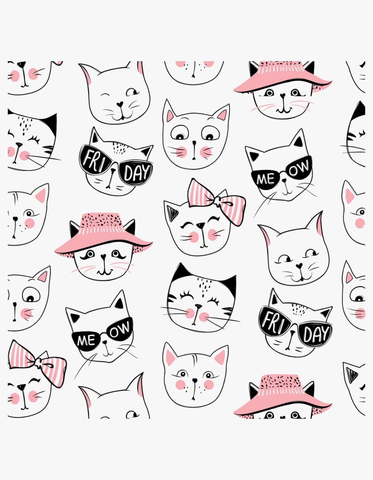 Superr Pets Printed T-Shirt The Many Faces Of Cat | Printed T-Shirt