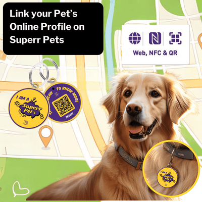 Superr Pets Smart Pet Superr Tagg | NFC & PetQR enabled with GPS Location tracking