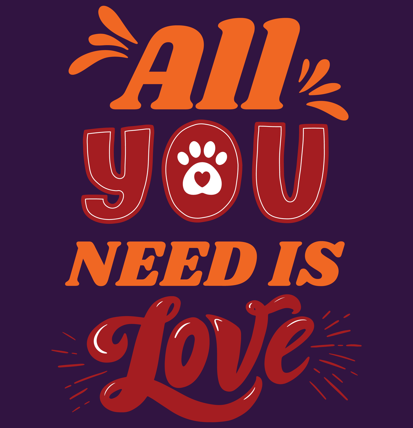 Superr Pets Sweatshirt All You Need Is Love | Sweatshirt