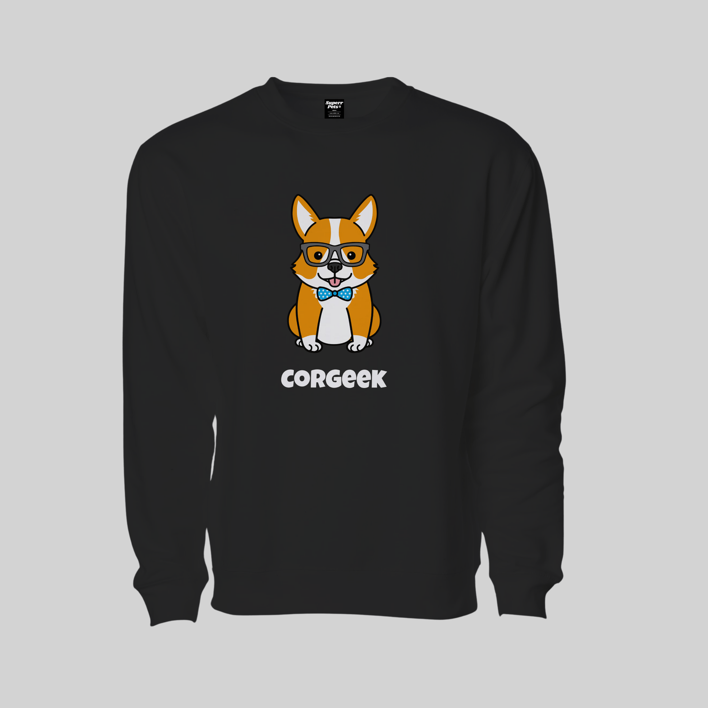 Superr Pets Sweatshirt Sweatshirt / Black / S Corgeek | Sweatshirt