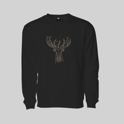 Superr Pets Sweatshirt Sweatshirt / Black / S Deer | Sweatshirt