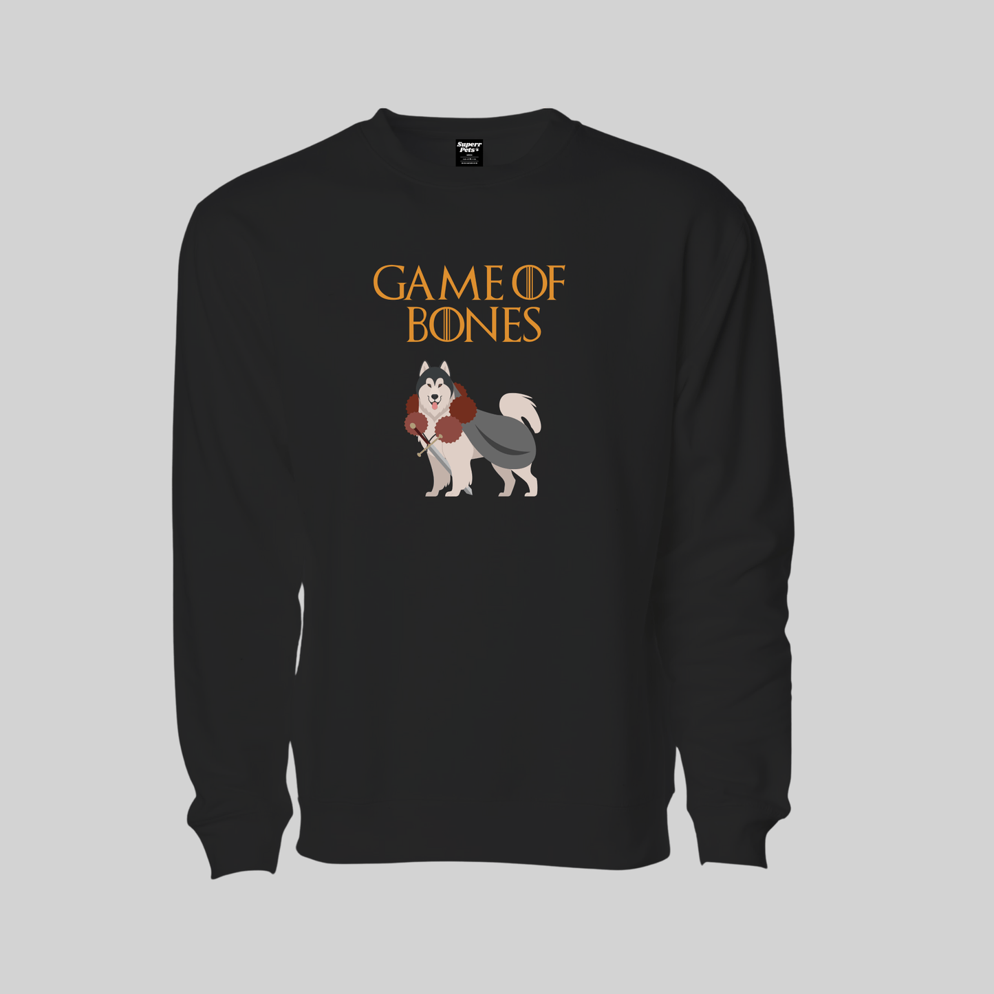 Superr Pets Sweatshirt Sweatshirt / Black / S Game Of Bones | Sweatshirt