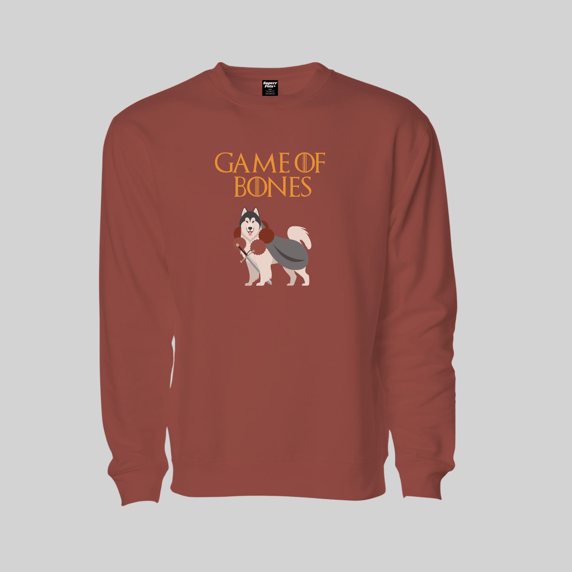 Superr Pets Sweatshirt Sweatshirt / Coral / S Game Of Bones | Sweatshirt