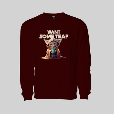 Superr Pets Sweatshirt Sweatshirt / Maroon / S Want Some Tea | Sweatshirt