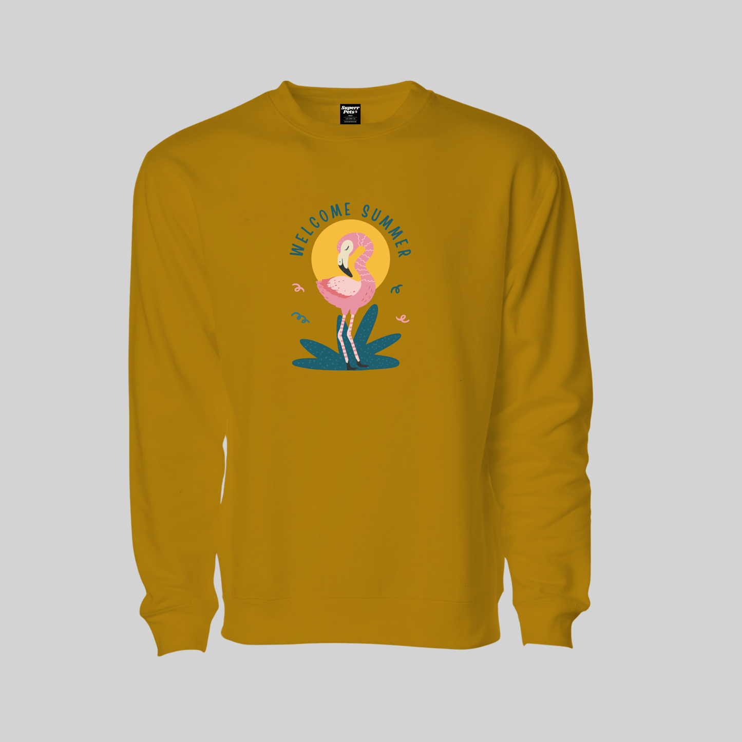 Superr Pets Sweatshirt Sweatshirt / Mustard Yellow / S Welcome Summer | Sweatshirt