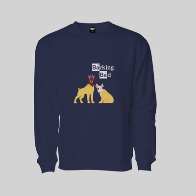 Superr Pets Sweatshirt Sweatshirt / Navy Blue / S Barking Bad | Sweatshirt