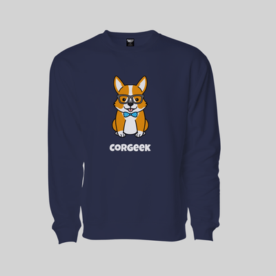 Superr Pets Sweatshirt Sweatshirt / Navy Blue / S Corgeek | Sweatshirt