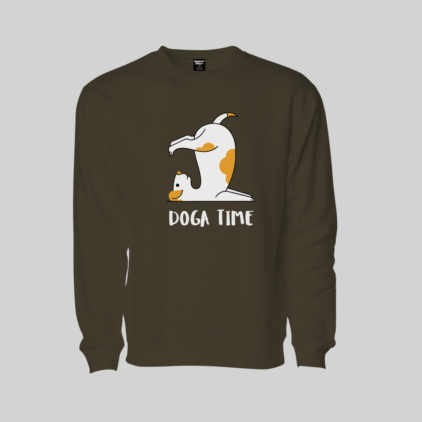 Superr Pets Sweatshirt Sweatshirt / Olive Green / S Dogatime | Sweatshirt