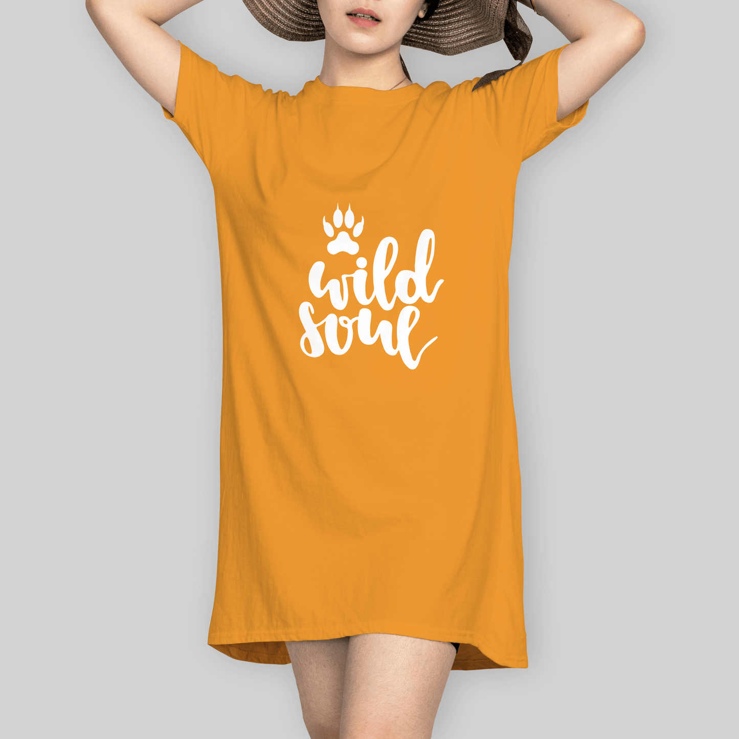 Superr Pets T-Shirt Dress T-Shirt Dress / Golden Yellow / S Wild Soul | T-Shirt Dress