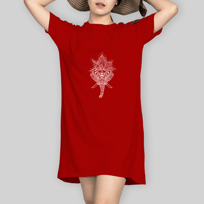 Superr Pets T-Shirt Dress T-Shirt Dress / Red / S Majestic Ivory | T-Shirt Dress