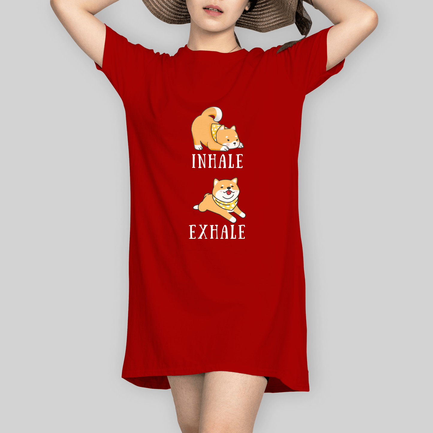 Superr Pets T-Shirt Dress T-Shirt Dress / Red / S Zen Pup | T-Shirt Dress