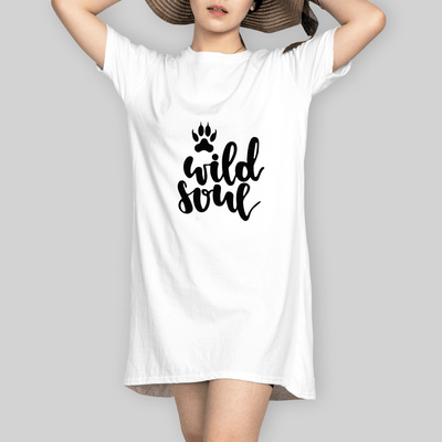 Superr Pets T-Shirt Dress T-Shirt Dress / White / S Wild Soul | T-Shirt Dress