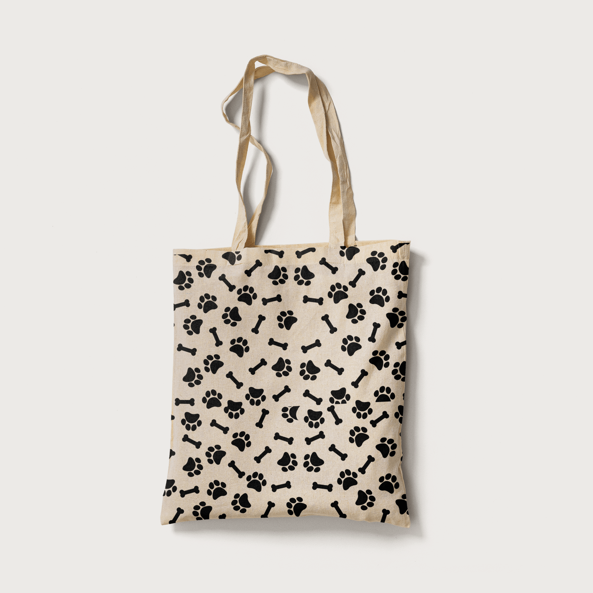 Superr Pets Totebag Black Canine Footprints | Canvas Totebag