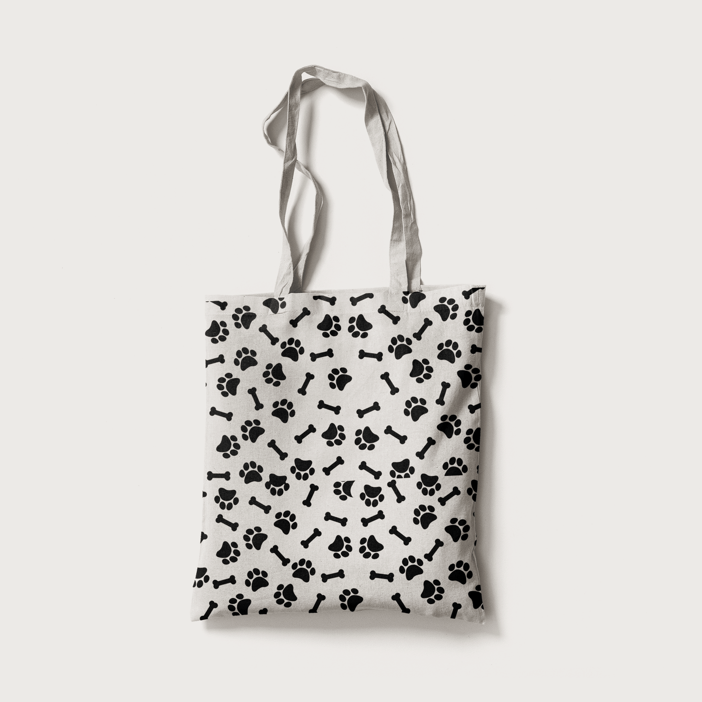 Superr Pets Totebag White Canine Footprints | Canvas Totebag