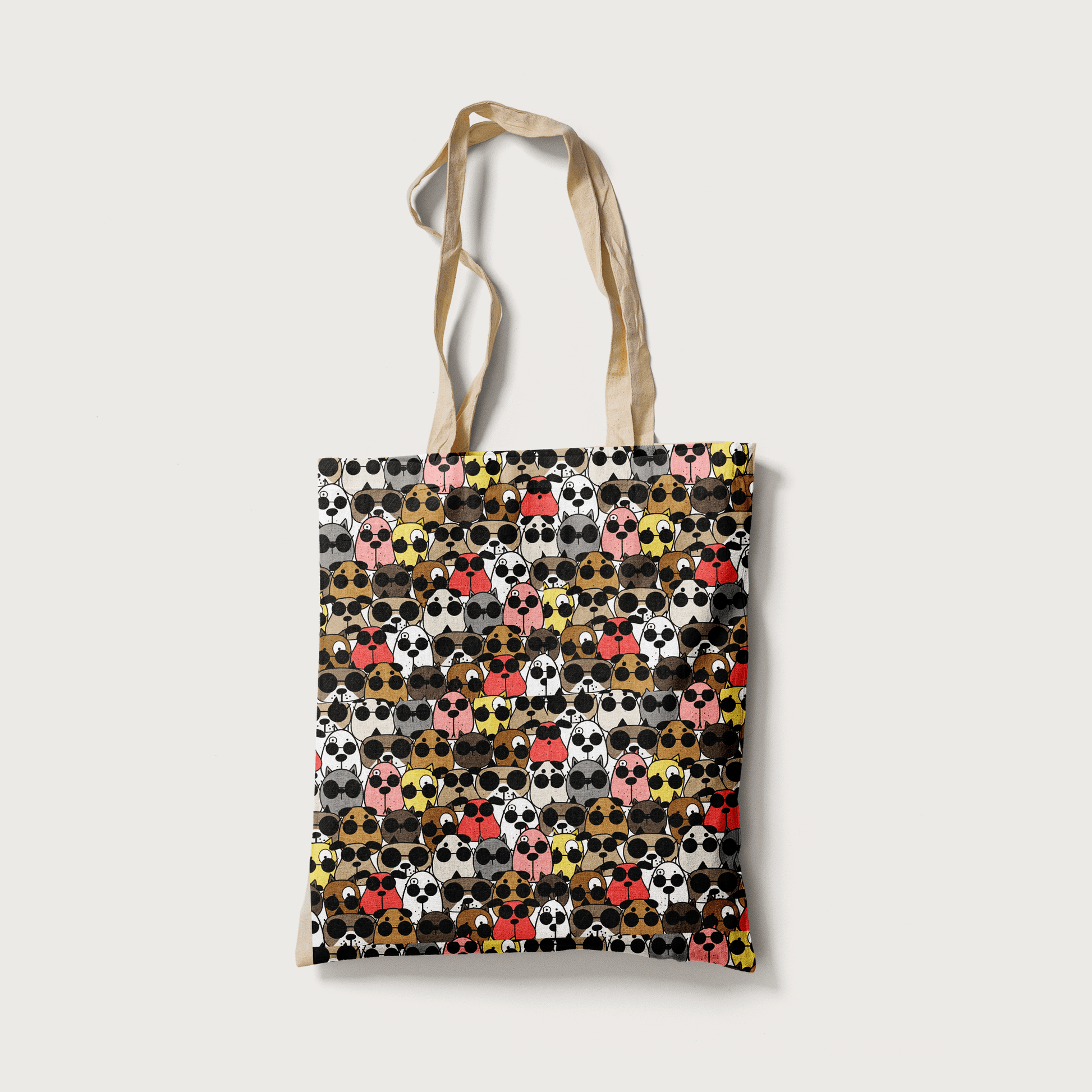 Superr Pets Totebag White Doggo Mashup | Canvas Totebag