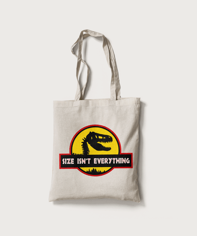 Superr Pets Totebag White Size Isn't Everything | Canvas Totebag